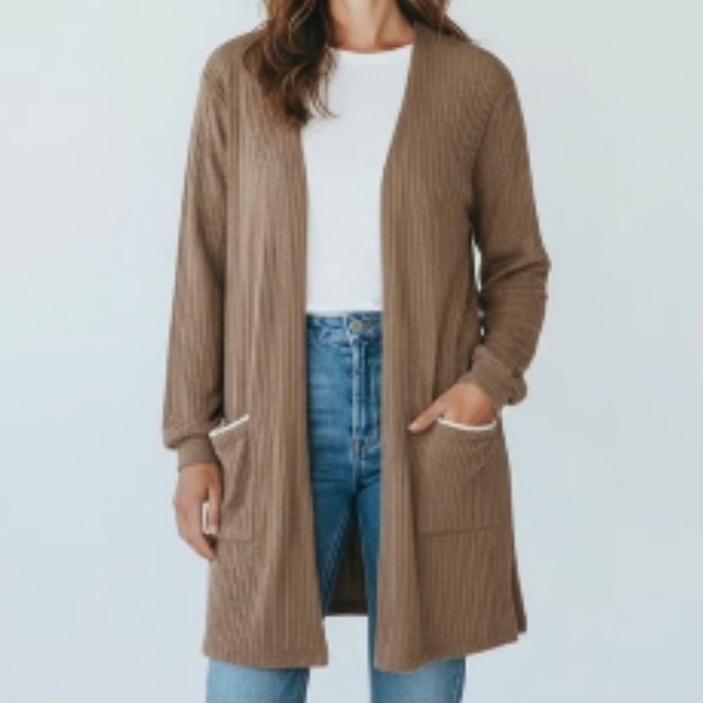 NWT Blu Pepper Open Front Sweater Cardigan